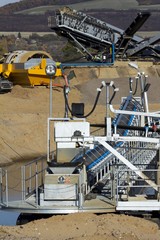 Large machines for sand mining