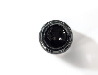 black poster colour on white background