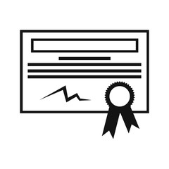 Certificate black icon