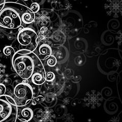Elegant christmas black and white background