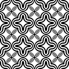 Design seamless monochrome geometric pattern