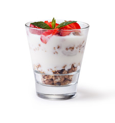 yogurt with muesli and berries