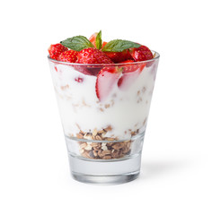 yogurt with muesli and berries