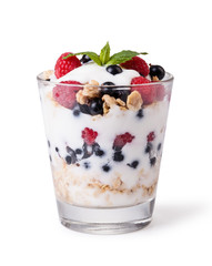 yogurt with muesli and berries
