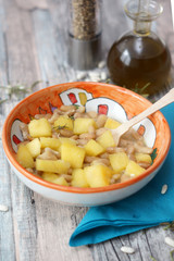 Stufato di zucca, fagioli cannellini e rosmarino