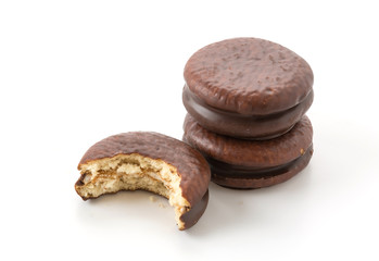 chocolate soft cake with marshmallow