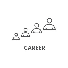 Line icon successful career. Vector business symbol