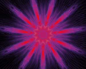 Fractal sun. Fractal art background for creative design. Decoration for wallpaper desktop, poster, cover booklet. Abstract texture. Psychedelic. Print for clothes, t-shirt.