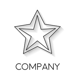 Vector sign star in linear style