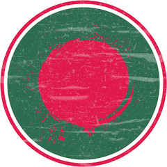 Bangladesh Flag, Grunge and Splash Design