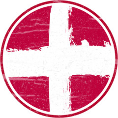 Denmark Flag, Grunge and Splash Design