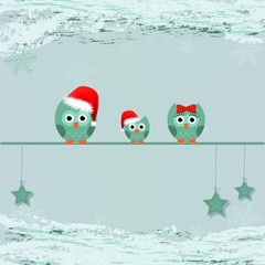 Eulenfamilie - Vektor Grafik