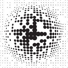 Abstract halftone circle