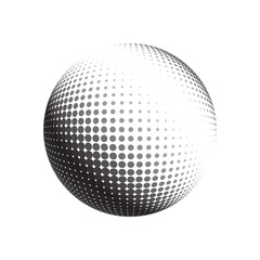 Abstract halftone circle