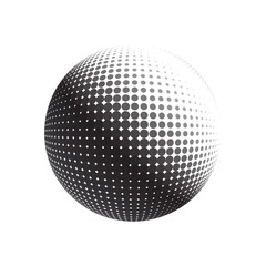 Abstract halftone circle