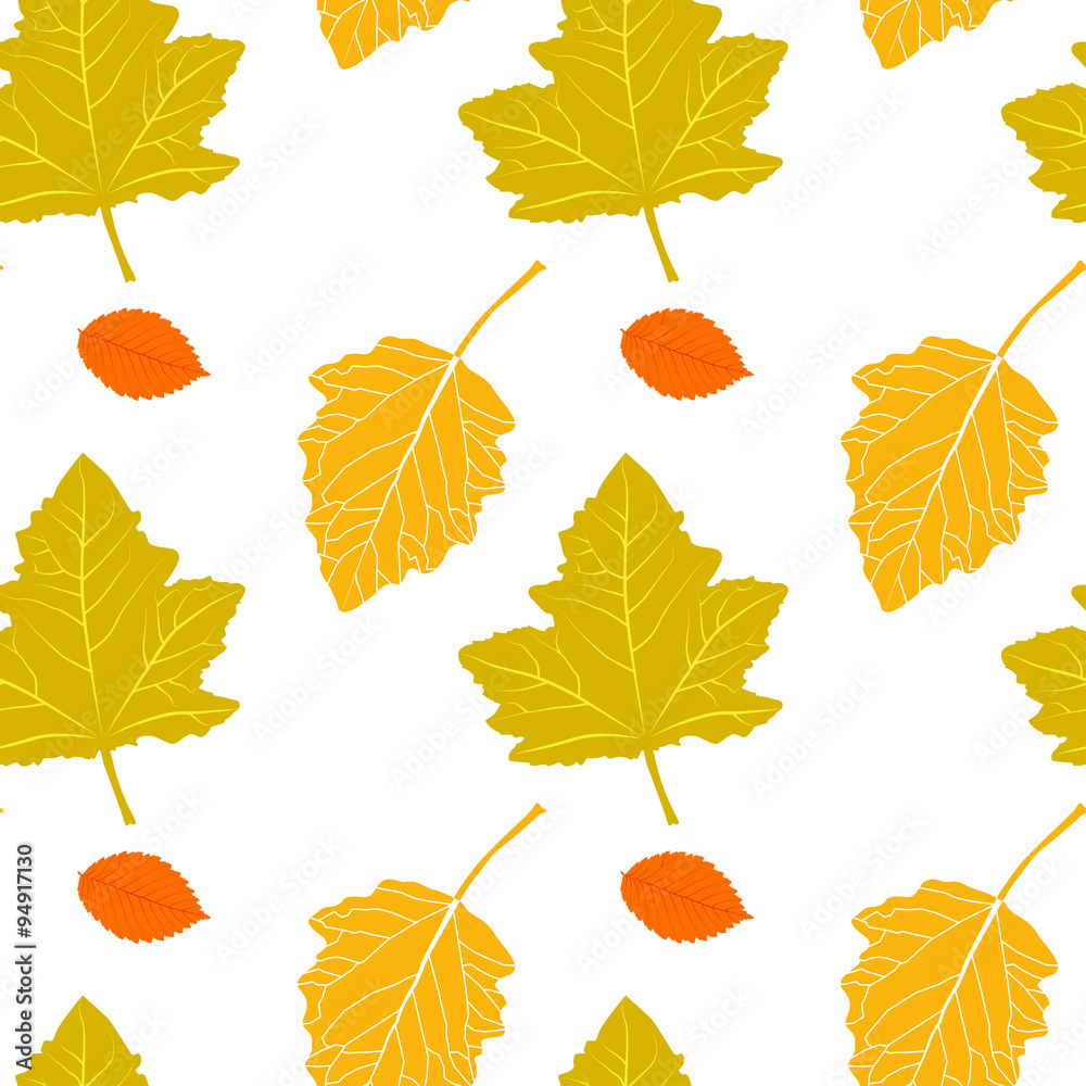 Wall mural Leaves seamless pattern