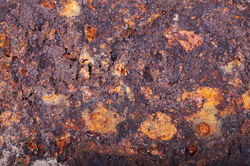 Rust closeup. Structure corrosion, texture