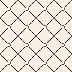 Circles grid stripped seamless pattern.