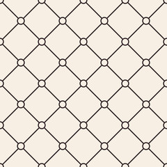 Naklejka premium Circles grid stripped seamless pattern.