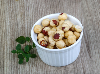 Hazelnuts in the bowl