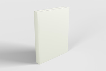 Blank white book cover, mock up