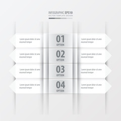 Rectangle and Arrow banner white color