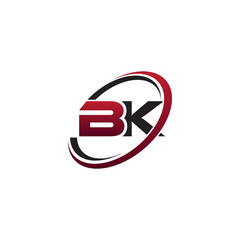 Modern Initial Logo Circle BE