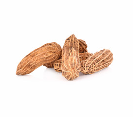 Boiled Peanuts on white background