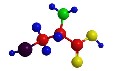 Molecular structure of cysteine