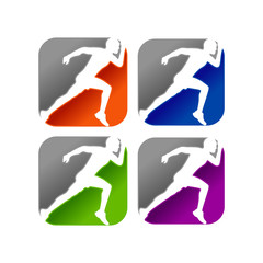 Fototapeta premium Runner Icons