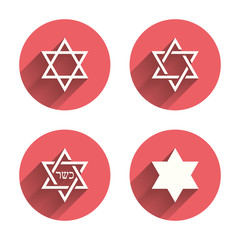 Star of David icons. Symbol of Israel.
