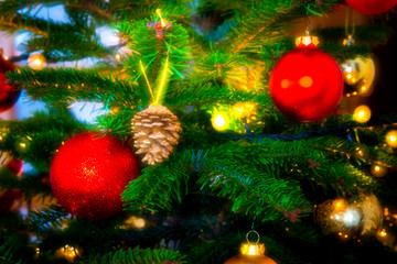 Decorations on the Christmas tree