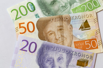 Swedish Currency Close up