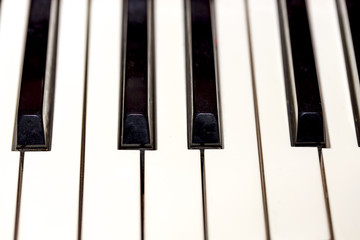 Naklejka premium Paino Keys Close up
