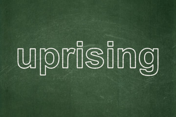 Obraz premium Political concept: Uprising on chalkboard background