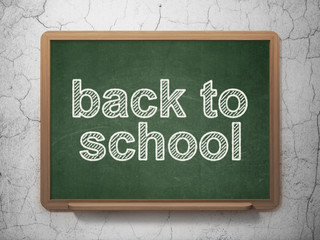 Learning concept: Back to School on chalkboard background