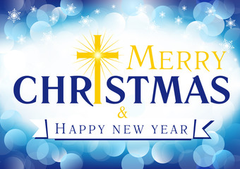 Merry Christmas card. Merry Christmas and Happy New Year Christmas background with typography 