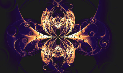 Fractal art background for creative design. Decoration for wallpaper desktop, poster, cover booklet. Abstract texture. Psychedelic. Print for clothes, t-shirt.