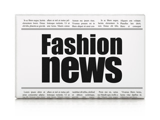 News concept: newspaper headline Fashion News