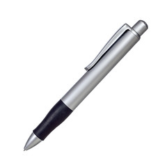 Grey plastic ballpoint pen