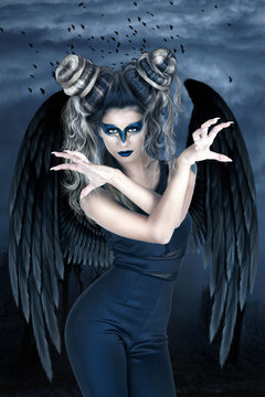 Dark black angel
