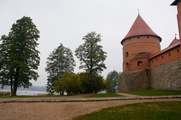 Fototapeta na wymiar Detail of Castle of Trakai
