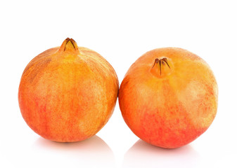 Pomegranate fruit on white background