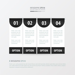 banner vector template 4 item black and white color