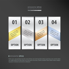 banner vector design 4 item   gold, bronze, silver, blue color