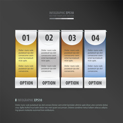 banner vector template 4 item   gold, bronze, silver, blue color
