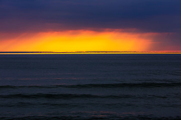 Sunset near the Baltic sea