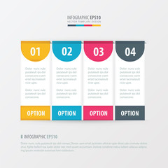 banner vector template 4 item yellow, blue, pink color