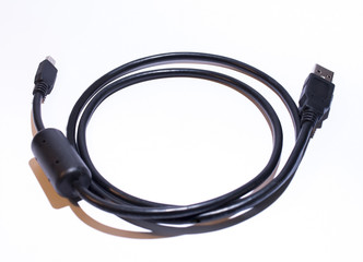 Black USB cable