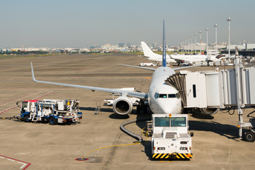 空港のジェット旅客機